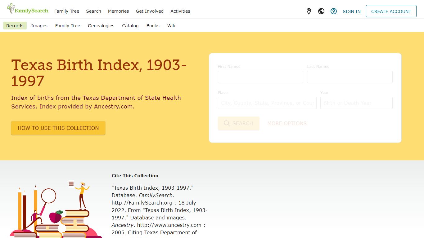 Texas Birth Index, 1903-1997 • FamilySearch
